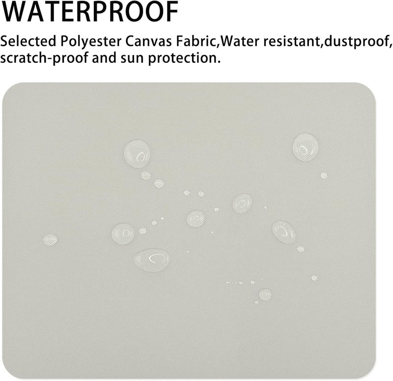 Gheeidau Canvas Repair Patch 9×11 Inch 3Pcs Waterproof Self-Adhesive Fabric Repair Patch for Tents,Boat Cover,Pop Up Canopy,Patio,Bags,Car Seats,Sofas,Furniture Cover(Beige Grey) - Image 2